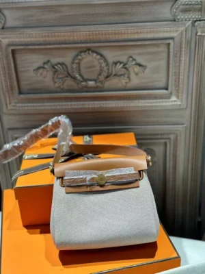 DDMode Mini Herbag 20CM 37 Gold Leather & Canvas GHW