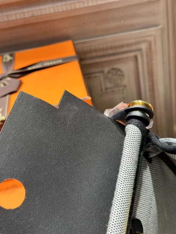 DDMode Mini Herbag 20CM Balck Leather / White Canvas GHW