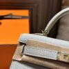 DDMode Mini Kelly 19CM Chevre Leather 80 Gris Pearl / 81 Gris Tourterelle Light GHW