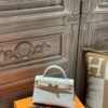 DDMode Mini Kelly 19CM Chevre Leather 80 Gris Pearl / 81 Gris Tourterelle Light GHW