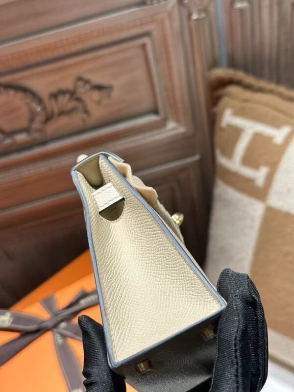 DDMode Mini Kelly 19CM Epsom Leather S2 Gris Trench Light GHW