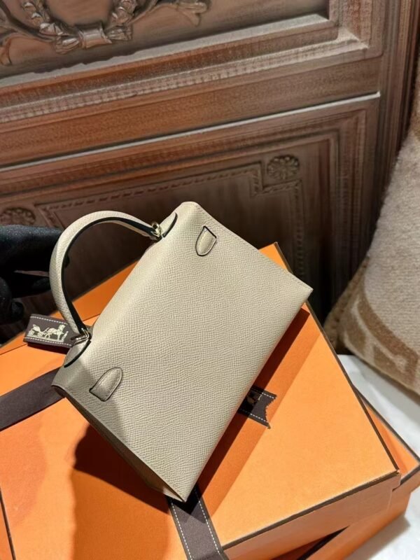 DDMode Mini Kelly 19CM Epsom Leather S2 Gris Trench Light GHW