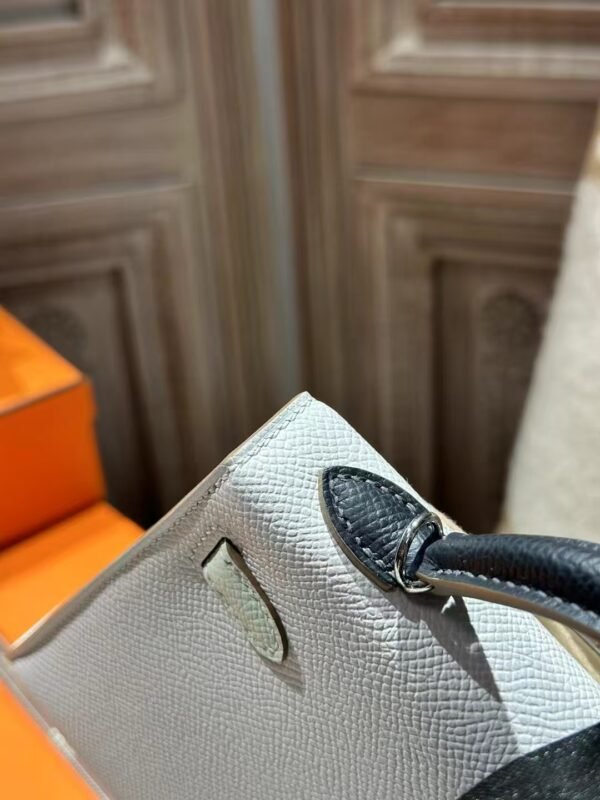 DDMode Mini Kelly 19CM Epsom M4 Gris Pale / 0S Vert Fizz / 88 Gris Graphite PHW