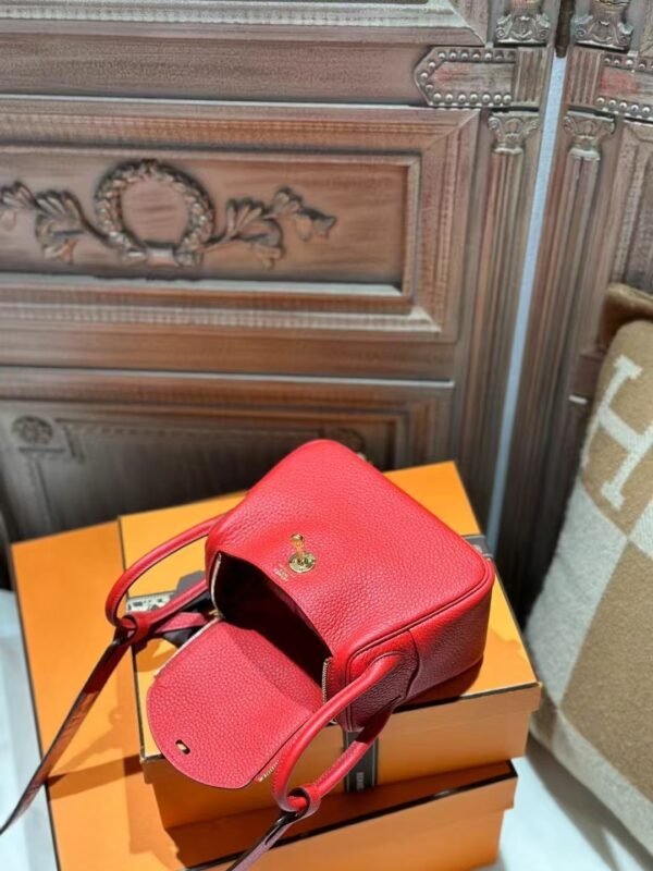 DDMode Mini Lindy 20CM TC Leather Q5 Rouge Casaque GHW