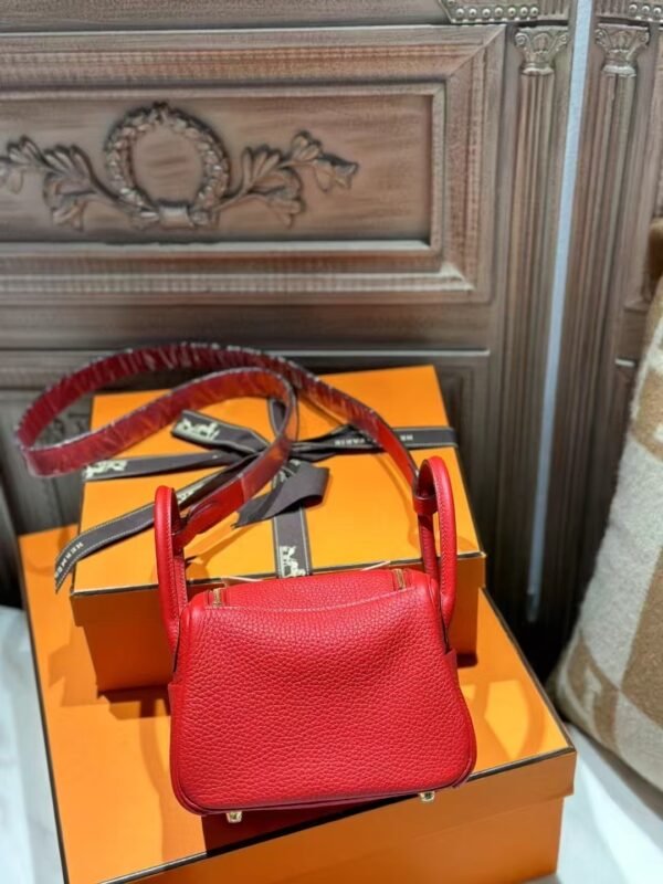 DDMode Mini Lindy 20CM TC Leather Q5 Rouge Casaque GHW