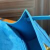 DDMode Suede Leather Kelly Pochette 22CM Clutch Bag 7B Turquoise GHW