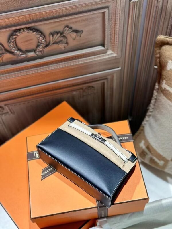 DDMode Swift Leather Kelly Pochette 22CM 89 Noir / I2 Nata PHW