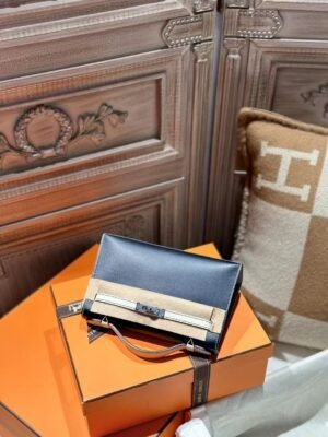 DDMode Swift Leather Kelly Pochette 22CM 89 Noir / I2 Nata PHW