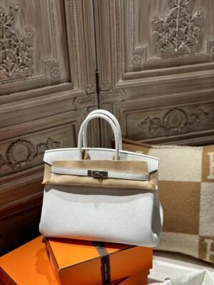 DDMode Women’s Bag Birkin 35CM 01 Blanc Togo Leather PHW