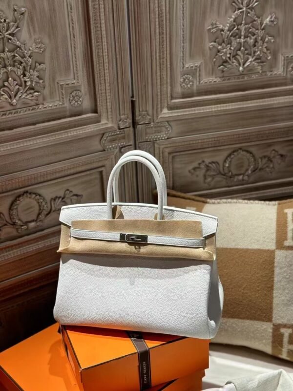 DDMode Women’s Bag Birkin 35CM 01 Blanc Togo Leather PHW