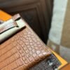 DDMode Hermes Mini Kelly 19CM Clutch Bag CK37 Gold Matte Barenia Crocodile PHW
