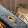 DDMode Hermes Ostrich Leather Mini Kelly 19CM CC89 Noir GHW