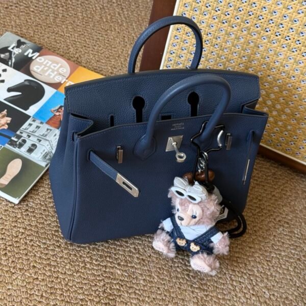 DDMode Birkin 25CM 73 Blue Saphir Togo Leather SHW Top Handmade