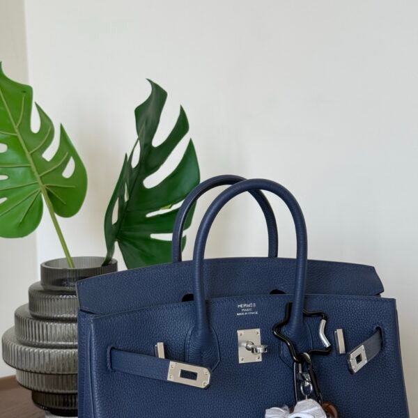 DDMode Birkin 25CM 73 Blue Saphir Togo Leather SHW Top Handmade