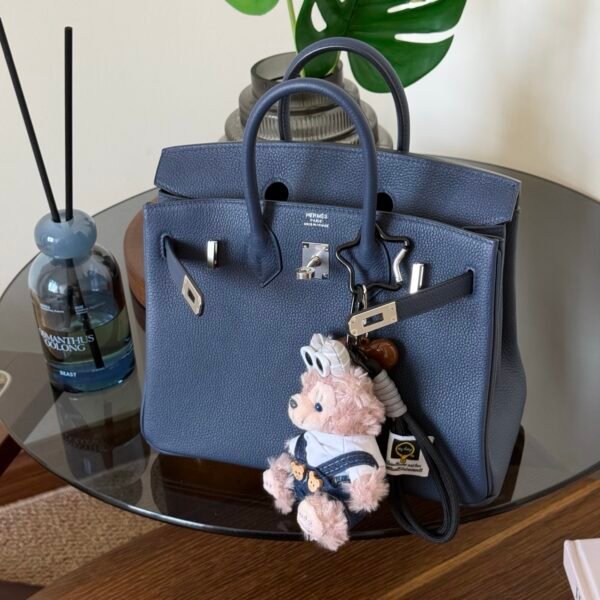 DDMode Birkin 25CM 73 Blue Saphir Togo Leather SHW Top Handmade