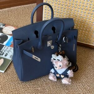DDMode Birkin 25CM 73 Blue Saphir Togo Leather SHW Top Handmade