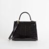 DDMode Full Handmade kelly sellier 25cm Shiny Niloticus Crocodile N5 Cassis GHW