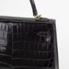 DDMode Full Handmade kelly sellier 25cm Shiny Niloticus Crocodile N5 Cassis GHW