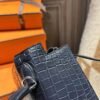 DDMode Kelly Bag 25CM Matte Crocodile Leather 78 Bleu Marine SHW