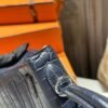 DDMode Kelly Bag 25CM Matte Crocodile Leather 78 Bleu Marine SHW