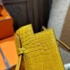 DDMode Kelly Pochette 22CM 9D Amber Women’s Evening Bag Shiny Crocodile SHW