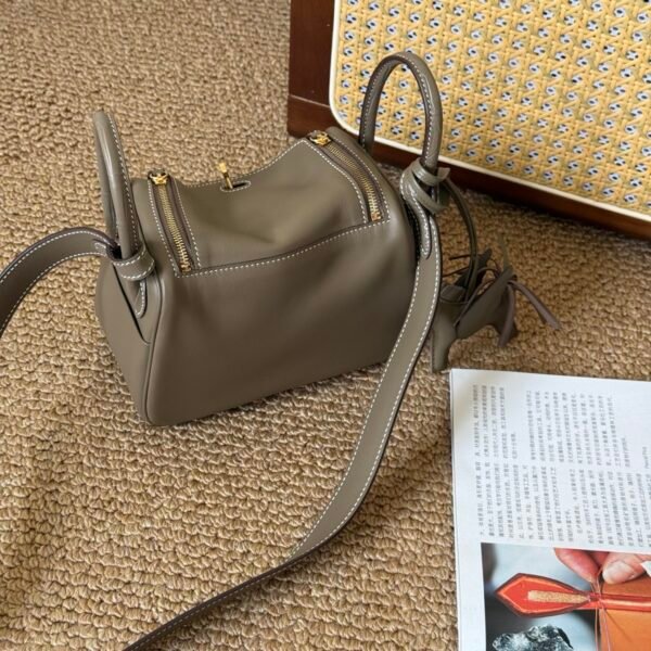 DDMode Lindy Mini CK18 Etoupe Swift Leather Crocodile Skin GHW