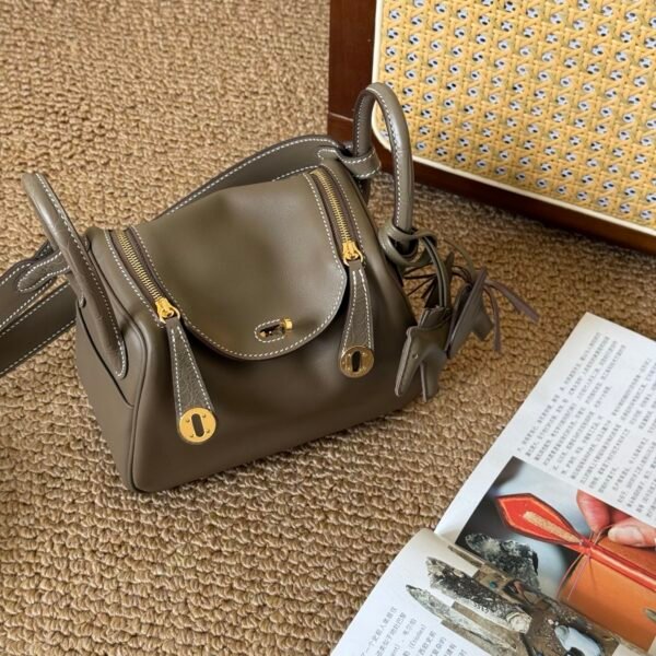 DDMode Lindy Mini CK18 Etoupe Swift Leather Crocodile Skin GHW