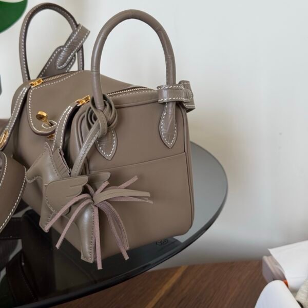 DDMode Lindy Mini CK18 Etoupe Swift Leather Crocodile Skin GHW