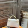 DDMode Mini Kelly 19CM Epsom 10 Craie /1Z Jaune Poussin Light GHW