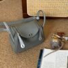 DDMode Mini Lindy Touch 20CM 0L Gris Meyer Swift Leather Crocodile Leather SHW