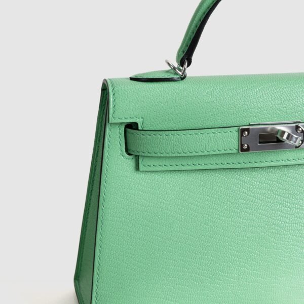 DDMode 0Z Vert Comics Chevre Leather Mini Kelly 19CM PHW