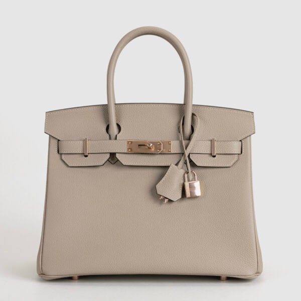 DDMode Birkin 30CM Togo Leather S2 Gris Trech Rose GHW