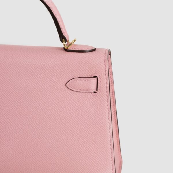 DDMode Evening Bag Mini Kelly 19CM 1Q Rose Confetti Epsom Leather GHW