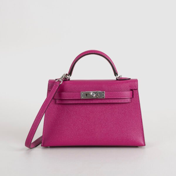 DDMode Mini Kelly 19CM Epsom Leather L3 Rose Purple PHW