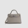 DDMode Mini Kelly 19CM M8 Gris Asphalt Epsom Leather PHW