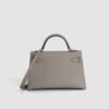 DDMode Mini Kelly 19CM M8 Gris Asphalt Epsom Leather PHW