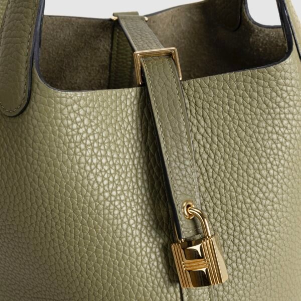 DDMode Picotin 18CM CC61 Vert Olive Clemence Leather GHW