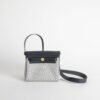 DDMode Herbag Mini 20CM Balck Calf Leather : White Canvas GHW 01 DDMode Herbag Mini 20CM Balck Calf Leather / White Canvas GHW
