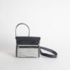 DDMode Herbag Mini 20CM Balck Calf Leather : White Canvas GHW 04 DDMode Herbag Mini 20CM Balck Calf Leather / White Canvas GHW