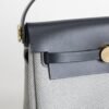 DDMode Herbag Mini 20CM Balck Calf Leather : White Canvas GHW 05 DDMode Herbag Mini 20CM Balck Calf Leather / White Canvas GHW