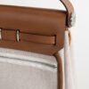DDMode Herbag Mini 20CM CK37 Gold Calf Leather : White Canvas PHW 06 DDMode Herbag Mini 20CM CK37 Gold Calf Leather / White Canvas PHW