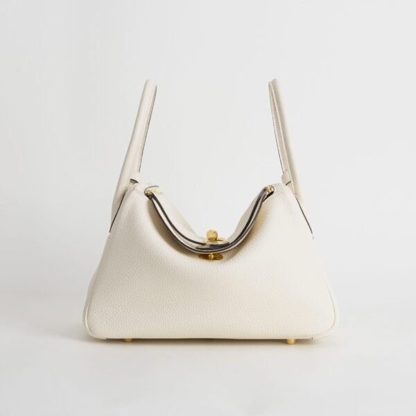 DDMode Lindy 26CM 8L Beton Clemence Leather Women’s Shoulder Bag GHW