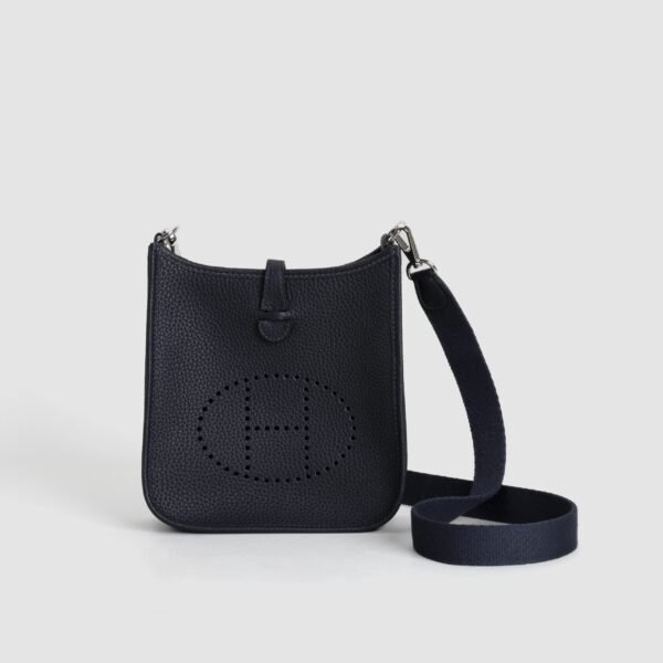 DDMode  Evelyne Mini 16CM 2Z Blue Nuit Clemence Leather PHW Hardware