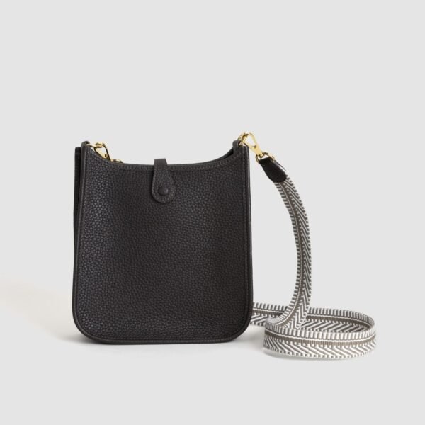 DDMode Evelyne Mini 16CM CC46 Ebene Clemence Leather With Chevron Pattern Strap