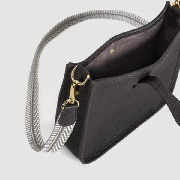 DDMode Evelyne Mini 16CM CC46 Ebene Clemence Leather With Chevron Pattern Strap