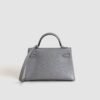 DDMode Hermes Mini Kelly Clutch Bags Olympic Silver Chevre Leather PHW