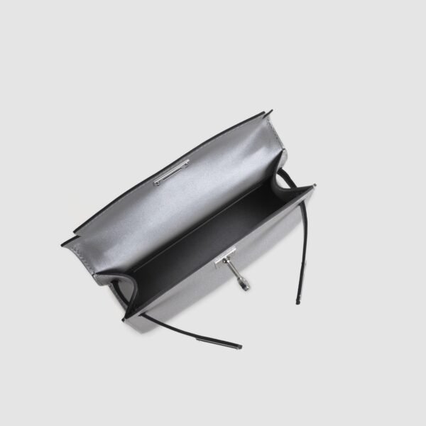 DDMode Hermes Mini Kelly Clutch Bags Olympic Silver Chevre Leather PHW