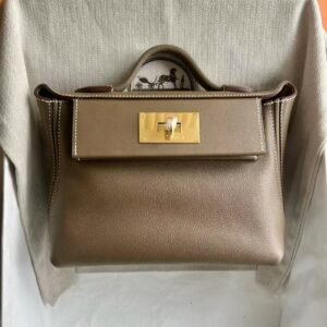 DDMode Mini Kelly 2424-21CM Evercolor & Swift CK18 Etoupe Grey GHW Hardware