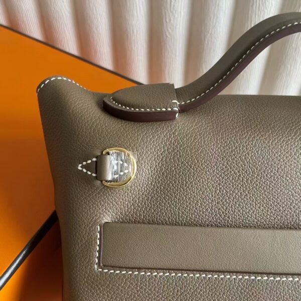 DDMode Mini Kelly 2424-21CM Evercolor & Swift CK18 Etoupe Grey GHW Hardware