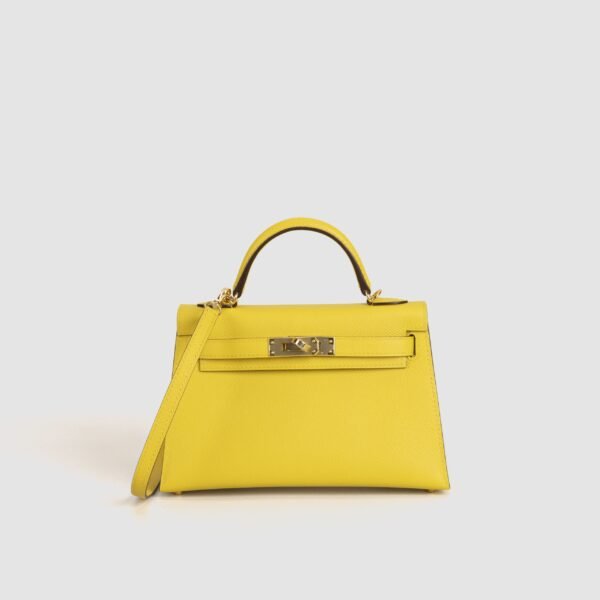 DDMode Mini Kelly Bags 19CM 9O Jaune De Naples Epsom Leather GHW